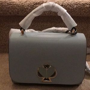NWT Kate Spade  Nicola Twistlock Small-$378-Cloud Mist